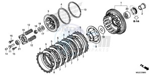 CB500FAD CB500F ABS Continue » UK - (E) drawing CLUTCH