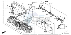 CB1100SAE CB1100 UK - (E) drawing THROTTLE BODY