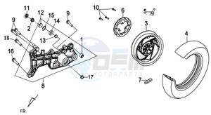 JOYRIDE S 125I (LF12W2-EU) (L7-L9) drawing REAR WHEEL - REAR FORK