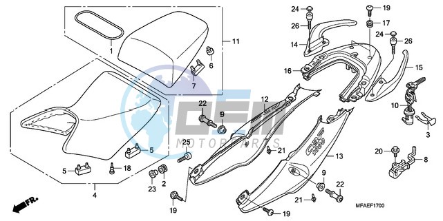 SEAT/REAR COWL