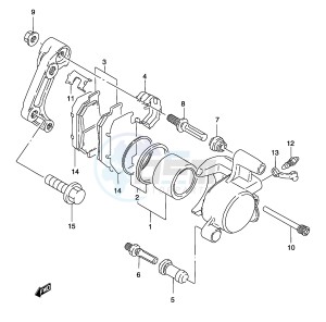 GZ125 (P19) drawing FRONT CALIPER