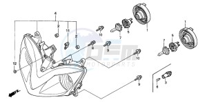 CBR600FS drawing HEADLIGHT (2)