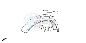 CR80R drawing FRONT FENDER