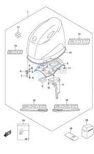 DF 200A drawing Engine Cover