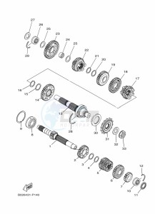 YZF320-A YZF-R3 (B7P6) drawing TRANSMISSION