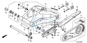 CBR1000RA9 U / ABS drawing SWINGARM