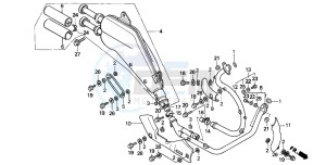 XL600V TRANSALP drawing EXHAUST MUFFLER