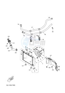 YP125RA X-MAX 125 ABS (BL21 BL21 BL21 BL21) drawing RADIATOR & HOSE