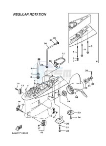 F350AETX drawing PROPELLER-HOUSING-AND-TRANSMISSION-2