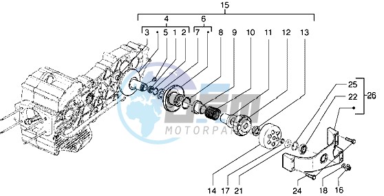 Driven pulley