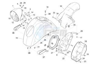 GTV 300HPE SEI GIORNI IE E4 ABS (EMEA) drawing Wheel housing - Mudguard