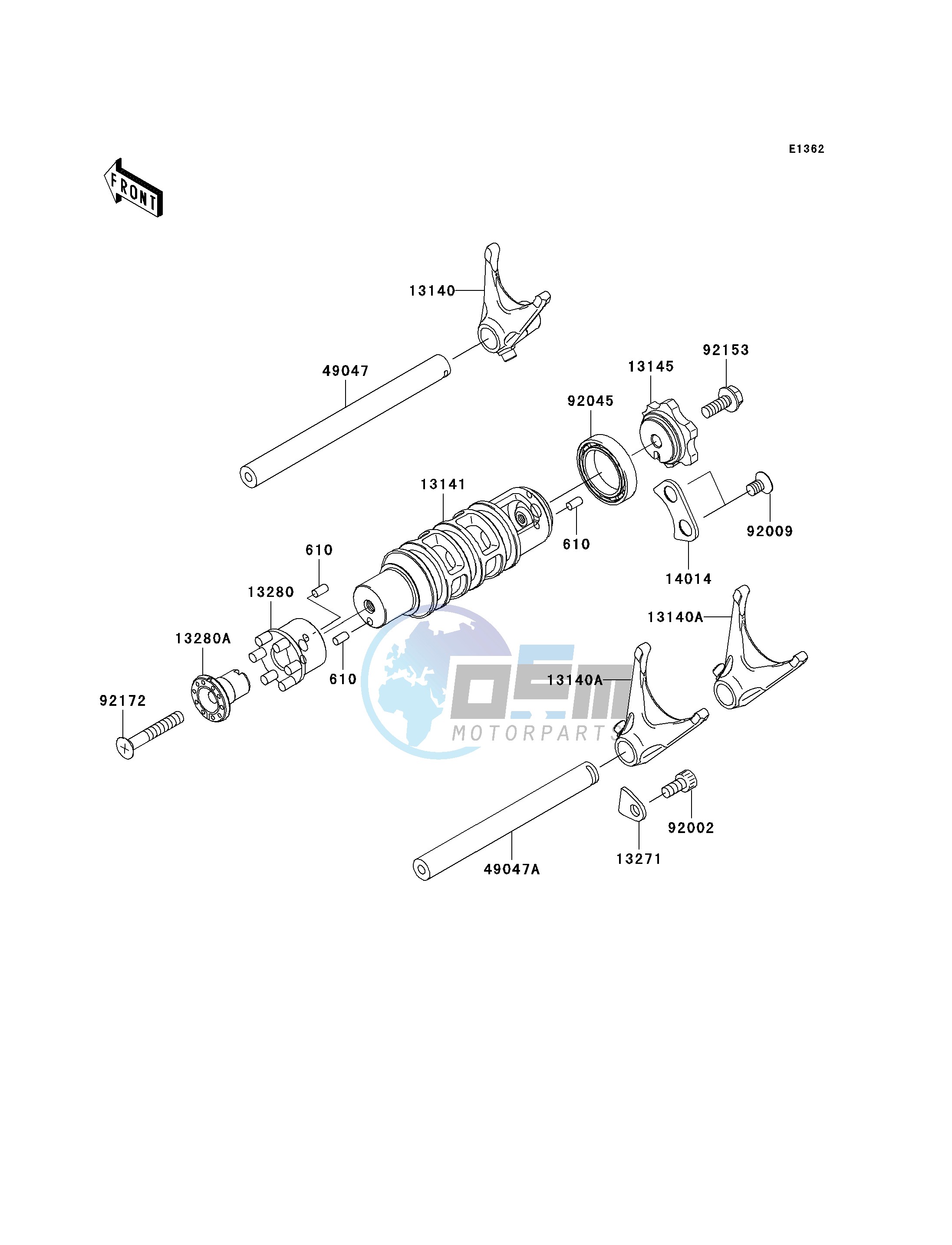 GEAR CHANGE DRUM_SHIFT FORK-- S- -