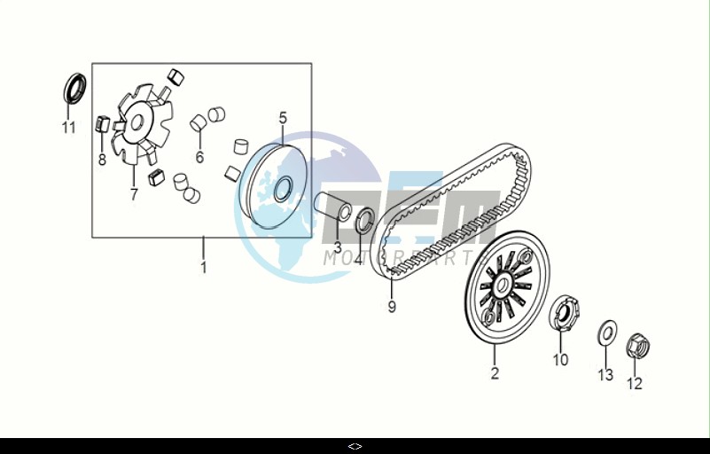 MOVABLE DRIVE FACE ASSY