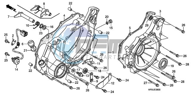 REAR CRANKCASE COVER