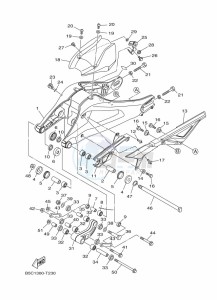 TRACER 900 MTT850 (B5C9) drawing REAR ARM