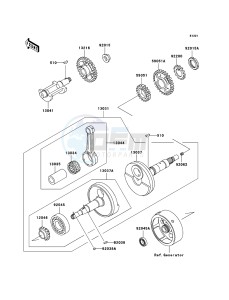 KLF250 KLF250A8F EU GB drawing Crankshaft