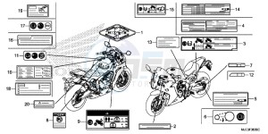 CBR650FAH 2ED - (2ED) drawing CAUTION LABEL