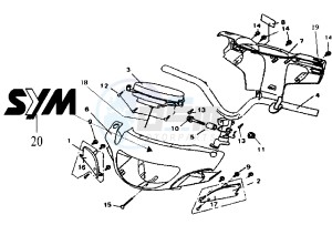 SUPER FANCY - 50 cc drawing DASHBOARD UNIT