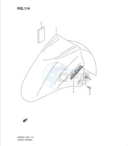 AN650 drawing FRONT FENDER (AN650AL1 E2)