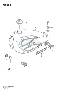 GN125 (E2) drawing FUEL TANK (MODEL K1)