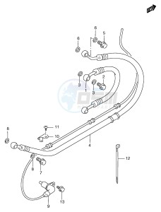 GSF1200 (E2) Bandit drawing REAR BRAKE HOSE (GSF1200SAV SAW SAX SAY)