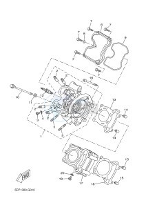 YZF-R125 R125 (5D7J 5D7J 5D7J) drawing CYLINDER HEAD