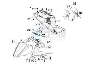 X7 250 ie Euro 3 drawing Wheel housing - Mudguard