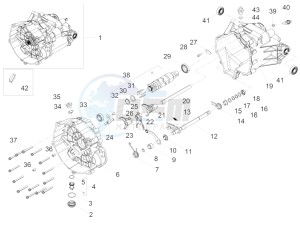 V7 III Racer 750 e4 (NAFTA) drawing Gear box / Selector / Shift cam