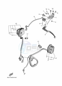 XSR900 MTM890 (BEA7) drawing HANDLE SWITCH & LEVER