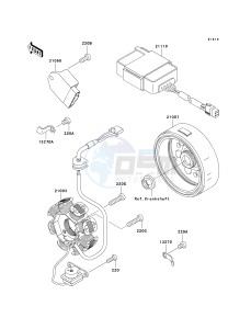 KLX 110 A (KLX110 MONSTER ENERGY) (A6F-A9FA) A9FA drawing GENERATOR