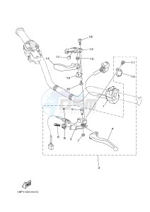 YFZ450R YFZ450RE (1TD3) drawing HANDLE SWITCH & LEVER