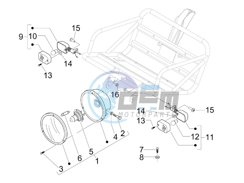 Front headlamps - Turn signal lamps