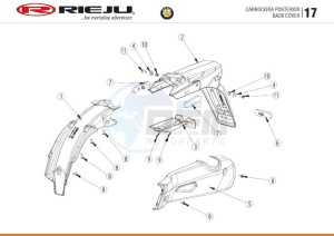 HOBBY-BYE-BIKE-EURO4-BLACK drawing REAR PLASTIC