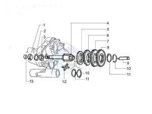 PX 125 2T NOABS E3 (EMEA, APAC) drawing Rear transmission