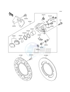 KX 80 R T [KX80] (R2-T3 BIG WHEEL) [KX 80 BIG WHEEL] drawing REAR CALIPER