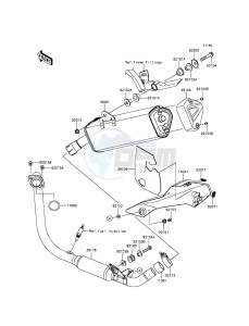 NINJA 250SL ABS BX250BGFA XX (EU ME A(FRICA) drawing Muffler(s)