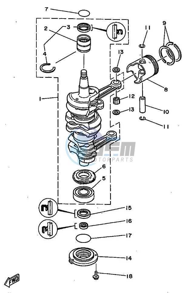 CRANKSHAFT--PISTON