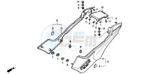 CB250P drawing SIDE COVER