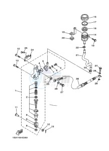 YFM700R (BCX7) drawing REAR MASTER CYLINDER