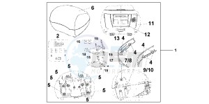 VFR800XC drawing 31L TOP BOX P. FADELESS WHITE