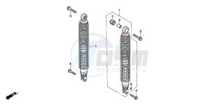 FES125 S-WING drawing REAR CUSHION