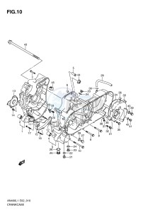 AN400 (E2) Burgman drawing CRANKCASE (AN400ZAL1 E2)