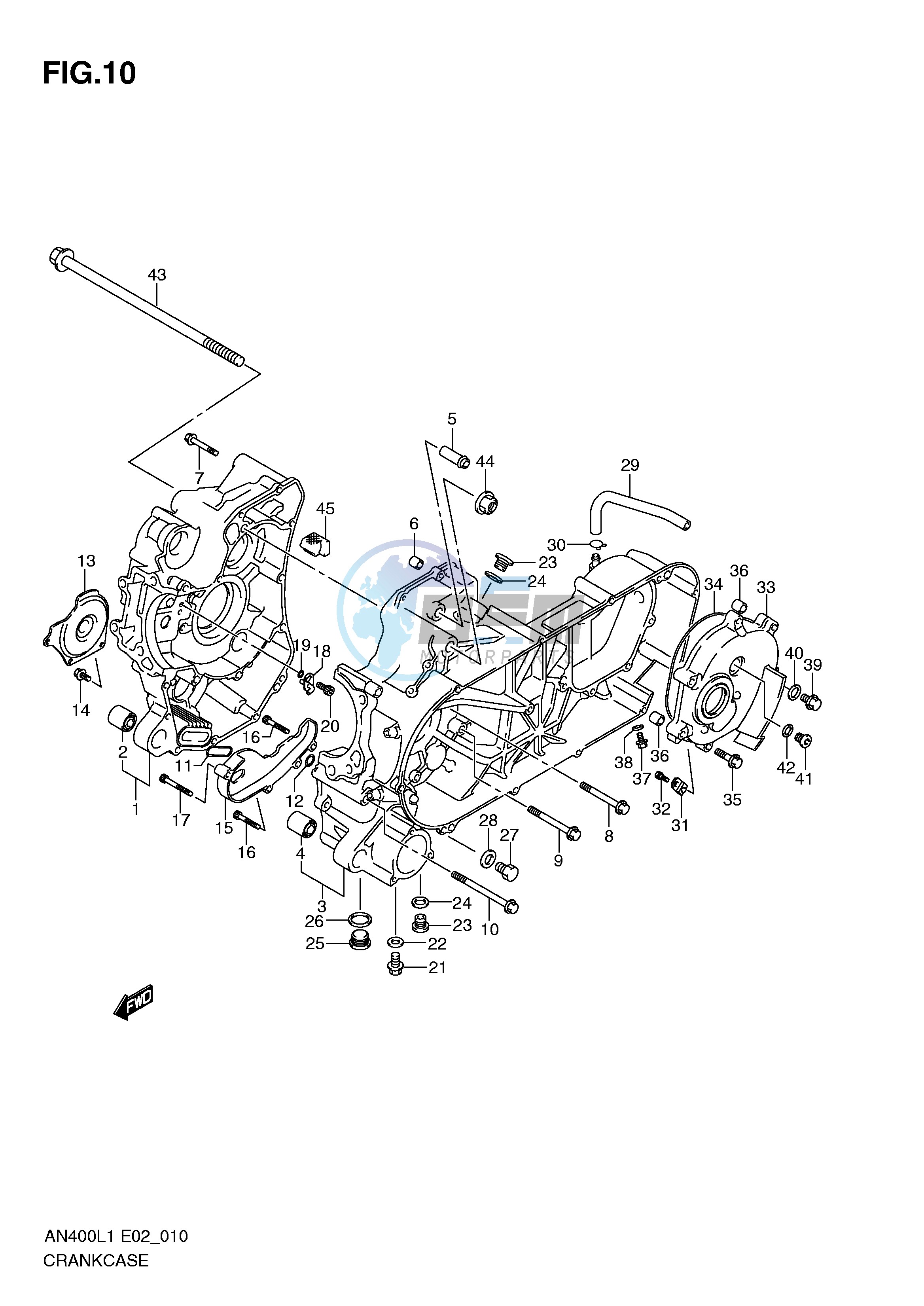 CRANKCASE (AN400ZAL1 E2)