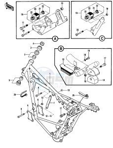 KX 250 A [KX250] (A6-A7) [KX250] drawing FRAME_FRAME FITTINGS -- KX250-A6- -