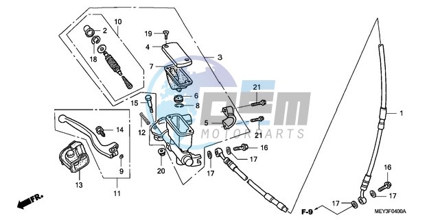 FR. BRAKE MASTER CYLINDER