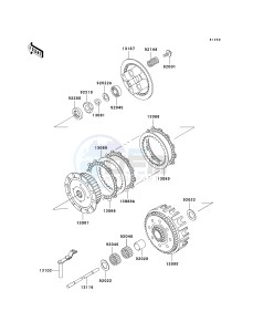 KX 125 L (L4) drawing CLUTCH