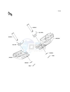 KX 250 R (R6F-R7F) R7F drawing FOOTRESTS