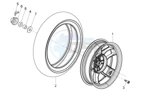 Sport City One 125 4T e3 drawing Rear Wheel