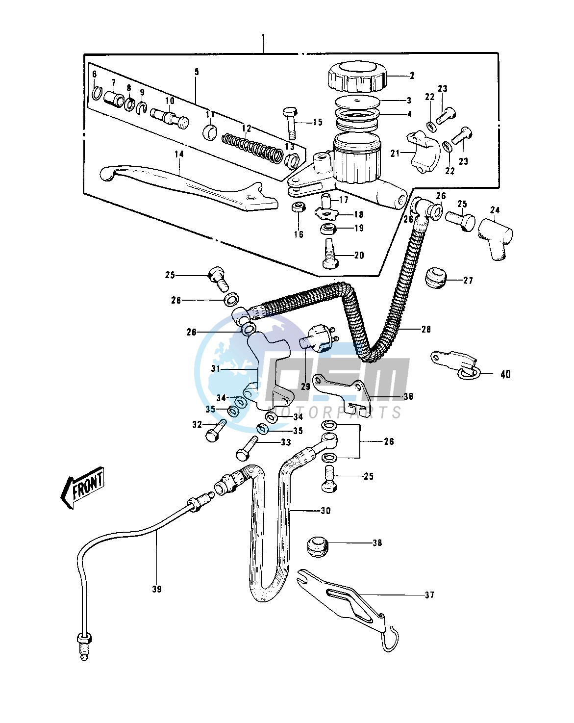 FRONT MASTER CYLINDER -- H1-B- -