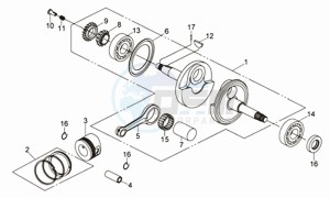 CITYCOM 125 drawing CRANKSHAFT